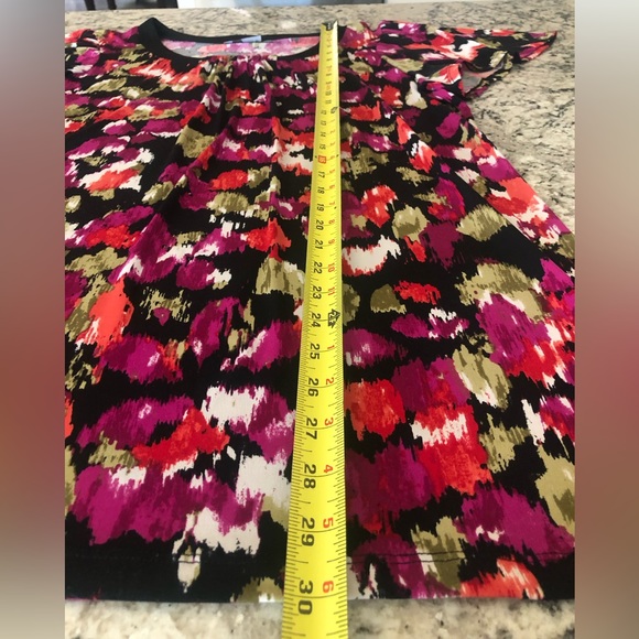 jms Easy Dressing Floral Short Sleeve Blouse Women’s Plus  Size XXL - Picture 9 of 12